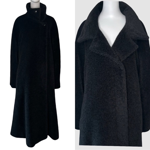 MaxMara Jackets & Blazers - MAXMARA Alpaca Long Coat Black